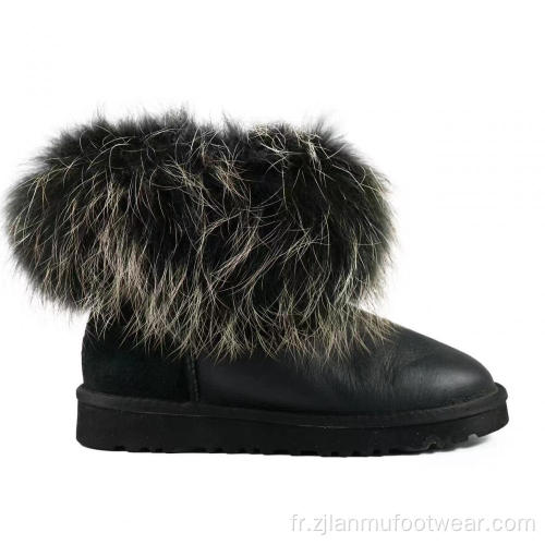 Bottes de peau de mouton australienne luxueuse en daim naturel